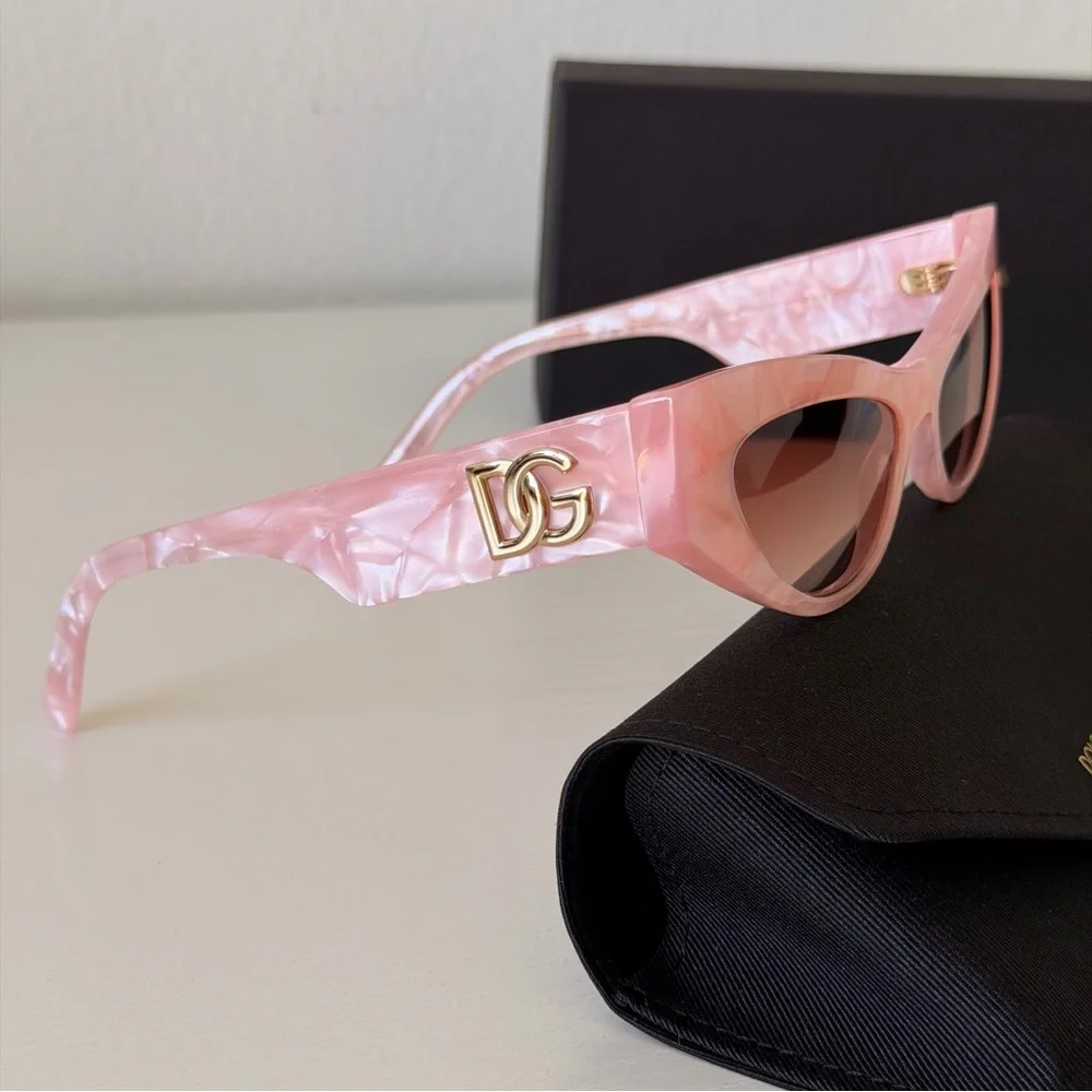 New! Dolce & Gabbana Pink Marble Sunglasses, DG4450 3231/13, Authentic